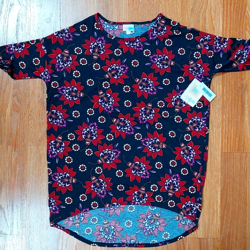 LuLaRoe NWT Womens XS Floral Irma Black Base